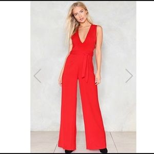 Nasty gal red jumpsuit